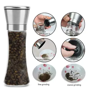 Wholesale Cheap Spice Bottle Rotating Spice Glass Jars For Cooking Rotating Spice Bottles
