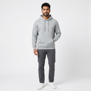 Sweat à capuche personnalisé pour homme de haute qualité, sweat à capuche noir à fermeture éclair, 100% coton molletonné respirant, vêtements de rue - Product Image 1