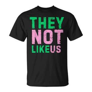 Camiseta retro They Not Like Us, negra, unisex, talla para adultos S M L XL XXL - Product Image 1