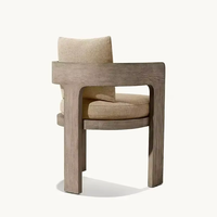 Ensemble de table et chaises de salle à manger d'extérieur en teck moderne et durable pour cour, hôtel, villa, jardin, meubles de patio