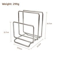 Planche à découper multifonctionnelle en acier inoxydable pour cuisine, type sur pied non pliable, épaissie, style minimaliste