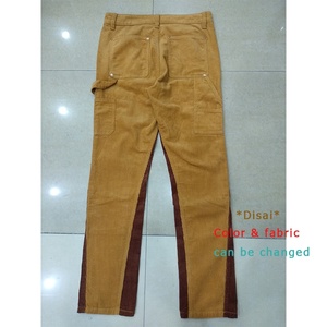 Pantalon de menuisier kaki à double genoux pour hommes Jeans de travail Pantalon cargo de <span class=keywords><strong>peintre</strong></span> bicolore personnalisé pour hommes délavé à la pierre - Product Image 5