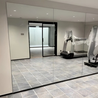 Miroir en verre trempé argenté imperméable, anti-corrosion, avec couche de protection durable, pour salle de sport, studio de yoga, salle de danse