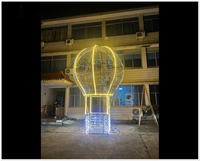 Prix de gros, imperméable IP65, économie d'énergie, ballon à air chaud 3D de Noël pour l'extérieur, lumière LED, télécommande, multicolore