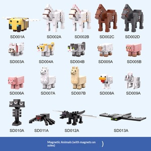Blocchi Magnetici Compatibili Transfrontalieri con Particelle Piccole in Plastica ABS, Giocattolo da Costruzione con Personaggi e Animali - Product Image 3