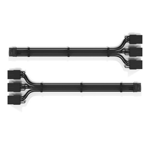 Cable de Extensión para Tarjeta Gráfica Serie 40 3090ti, 12+4P a 3x8P Hembra, Cable de Alimentación Trenzado de Cobre Negro para PC - Product Image 2