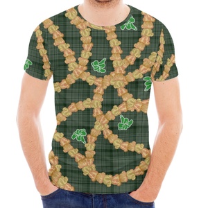 Daily Wear Print on Demand Mokihana <b>Lei</b> Craft Men's Casual Top Exclusive Customization Close-Fitting Comfortable Elastic T-Shirt - Product Image 5