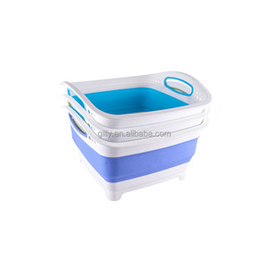 <span class=keywords><strong>Fregadero</strong></span> plegable Dishpan Tina <span class=keywords><strong>cesta</strong></span> de lavandería colador plegable portátil camping vegetal bañera de lavado con Operador de válvula de agua - Product Image 1