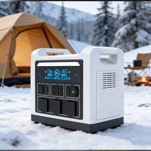 Station d'alimentation portable personnalisée 1000W MPPT 1000Wh avec panneaux solaires, batterie LiFePO4, onduleur à onde sinusoïdale pure et démarreur de secours EU/UK - Product Image 1