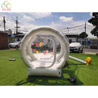 Petite tente bulle gonflable de 3 m avec tunnel hermétique, dôme blanc pour fêtes, mariages et jeux