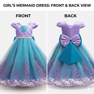 Nouveauté : Costume de tutu en dentelle pour enfants, déguisement d'Halloween, robe de <span class=keywords><strong>princesse</strong></span> sirène pour filles, robe de fête - Product Image 2