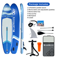 Planche de SUP gonflable haut de gamme prête à être expédiée, planche de paddle gonflable en gros pour les eaux océaniques
