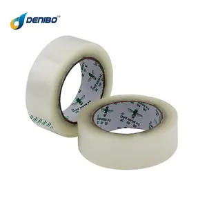 Plester bening BOPP berbasis air gelembung tanpa pita kemasan Super bening/kristal disesuaikan tahan air akrilik menawarkan cetakan 12-72mm