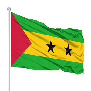 Produit promotionnel Offre Spéciale pas cher 3x5ft 100% polyester décoration extérieure personnalisée drapeau de Sao tomé et Principe - Product Image 1