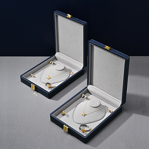 FANXI Wholesale Custom Logo Luxury <strong>Lockable</strong> Premium Leather <strong>Jewelry</strong> Organizer Storage <strong>Box</strong> for Ring Bangle Necklace - Product Image 2