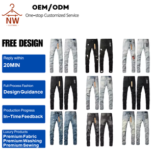 <span class=keywords><strong>Jeans</strong></span> da <span class=keywords><strong>Uomo</strong></span> Ksbstyle di Alta Qualità, Casual, Vestibilità Slim, Strappati, Stile Americano High Street, Vita Media, <span class=keywords><strong>Skinny</strong></span> - Product Image 1