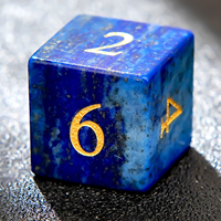 Dés de jeu de société D&D en pierre précieuse polyédrique de luxe faits à la main, effet œil de chat jaune doré, 1 pièce