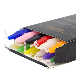Bougies en cire de paraffine multicolores prêtes à être expédiées, petites bougies en bâton, bougies magiques à sonnerie, mini-bougies colorées pour anniversaire - Product Image 5