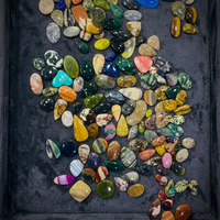 Cabochons en quartz de pierres précieuses naturelles polies mélangées, lot en gros de pierres précieuses