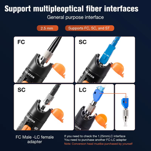 GUANGYING Lápiz Localizador Visual de Fallas de Fibra Óptica (FTTH) con Luz Roja, 5KM 50mW, con Conector UPC y Detección de Puntos de Interrupción - Product Image 5