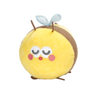 Peluche abeille ronde mignonne, jouet en peluche doux, poupée insecte avec ailes, oreiller kawaii pour enfants, cadeau, décoration de la maison