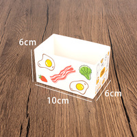 Boîte d'emballage pour sandwich rectangulaire personnalisée populaire avec revêtement UV, vente en gros, sans pliage, alimentaire