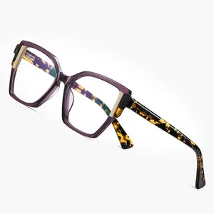 品牌2024灯最新眼镜架女孩酷眼镜男士防紫外线醋酸猫眼眼镜架