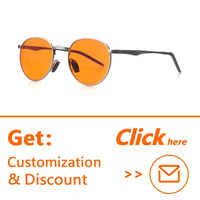 Armazones Ópticos de Alta Calidad en Stock al por Mayor Lentes Personalizadas de Metal Antiluz Azul en Naranja, Rojo y Amarillo