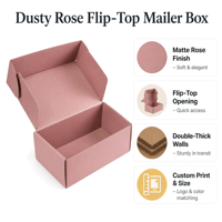 Boîte d'emballage de vêtements rose avec logo de marque personnalisé, boîte de luxe en carton recyclable, boîte d'expédition, boîte-cadeau en papier