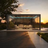 Gazebos en alliage d'aluminium personnalisés durables de haute qualité pour hôtel, complexe hôtelier, balcon, loisirs en plein air