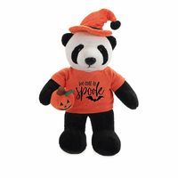 Set de Peluches de Animales de Halloween: Vaca, Rana, Zorro, Koala, Panda, Cerdo, Pug de 12 Pulgadas – ¡Demasiado Lindos para Ser Aterradoros! Suaves y Rellenos, Regalo de Temporada.