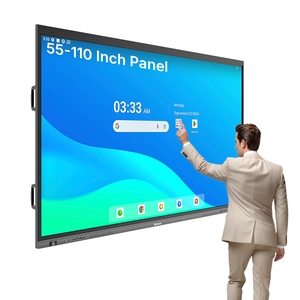 65 75 86 110 pulgadas Smart Board Estudiantes Pantalla táctil 4K Aula Pizarra interactiva con cámara AI y EDLA <span class=keywords><strong>Google</strong></span> - Product Image 1