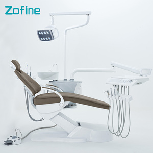 Silla <span class=keywords><strong>dental</strong></span> hidráulica giratoria portátil Zofine Z15 con escupidera de cerámica diseño de respaldo alto de cuero Nappa para dentistas - Product Image 1
