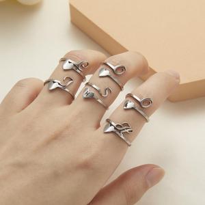 Stainless Steel Adjustable <strong>Initial</strong> Alphabet Signent <strong>Ring</strong> for Men Women Silver Gold <strong>Initial</strong> Letter <strong>Rings</strong> <strong>with</strong> Love Heart Design - Product Image 5
