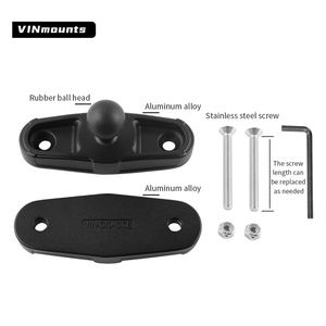 VINmounts ตัวหนีบเสาสี่เหลี่ยมขนาด 3 นิ้ว/77 มม. พร้อมลูกบอลขนาด 1 นิ้ว อลูมิเนียมเกรดสำหรับงานทางทะเล เคลือบสีดำด้วยผง รองรับน้ำหนักได้ 2 ปอนด์ รุ่นที่ไม่ได้มาตรฐาน - Product Image 3