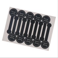 Étiquette autocollante personnalisée avec logo imprimé, écologique, imperméable, durable, en cellophane PVC, matériaux artisanaux