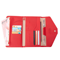 Nouveau paquet de documents de billet en cuir multifonctionnel RFID clip de passeport de voyage à trois volets chaud bien vendu au Japon
