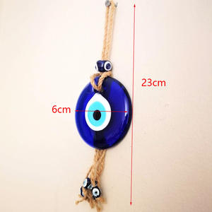 Porte murale Nazar bleue faite à la main décor suspendu turc grec Ojo Turco Protection amulette porte-bonheur <span class=keywords><strong>Talisman</strong></span> verre oeil bleu - Product Image 5