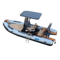 Vente chaude Croatie Location Bateau 19ft Rigide En Aluminium RIB 580 Hypalon PVC Bateaux Gonflables Avec Terrasse