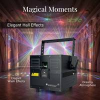 Proyector Láser Profesional RGB de 10W a Todo Color, Control DMX512, para Fiestas, Discotecas, Escenarios, Animación, Clubes Nocturnos, DJ, Bares - LED