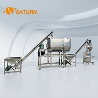 Ligne de mélange et d'emballage automatique industrielle multifonctionnelle pour poudres, mélangeur à ruban, convoyeur à vis pour épices et plastiques (SUS304)