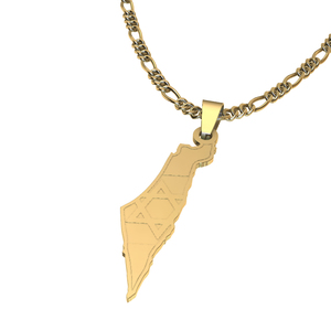 Collier <span class=keywords><strong>carte</strong></span> d'Israël en acier inoxydable, bijoux en acier titane, vente en gros, bijoux, pendentif <span class=keywords><strong>carte</strong></span> d'Israël, collier - Product Image 4