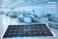 Panneaux solaires flexibles en silicium monocristallin SFM6-72-200 19V 200W, efficacité 19,1%, indice de protection IP67, garantie 25 ans, pour extérieur
