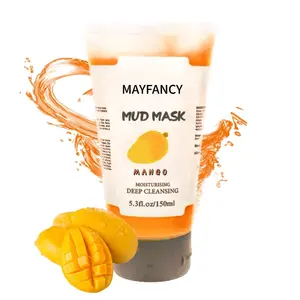 MAYFANCY Hersteller Tiefen reinigung Kaolin Frucht geruch Mango Gesichts schlamm Ton maske Schönheits produkte für Frauen Hautpflege