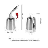Bouchon de bouteille en acier inoxydable avec joint en silicone et levier d'action, pour vin rouge, champagne, bar - En stock