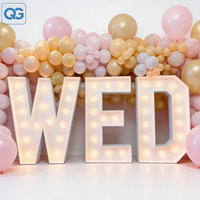 Letras y Números Luminosos LED RGB de Metal para Eventos, 3 y 4 Pies, Decoración para Fiestas de Cumpleaños y Bodas