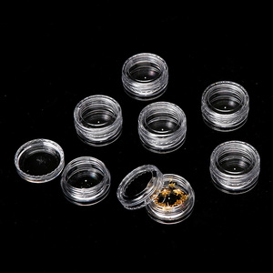 Mini pot cosmétique rond en PS de 3g, petit récipient en plastique pour vernis à ongles en gel, avec couvercle, outil de rangement pour échantillons de manucure en salon - Product Image 3