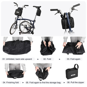 Étui de transport de vélo <span class=keywords><strong>pliant</strong></span> étanche, adapté au vélo <span class=keywords><strong>pliant</strong></span> de 14-20 pouces Brompton Dahon <span class=keywords><strong>Giant</strong></span> Birdy Oyama - Product Image 4