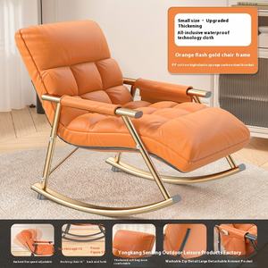 Kursi goyang logam santai tunggal Modern bebas sandaran untuk dewasa desain populer untuk rumah Bar balkon ruang tamu - Product Image 6