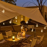 Luces LED de Cuerda de Cáñamo Vintage de Alta Calidad, Impermeables, para Cercas, Patios, Fiestas y Decoración Navideña